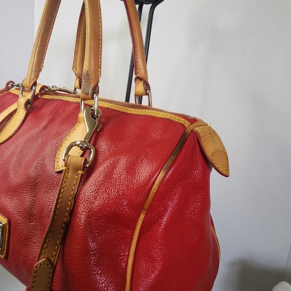 Dooney & Bourke Red Pebble Leather Bag - Picture 5 of 16